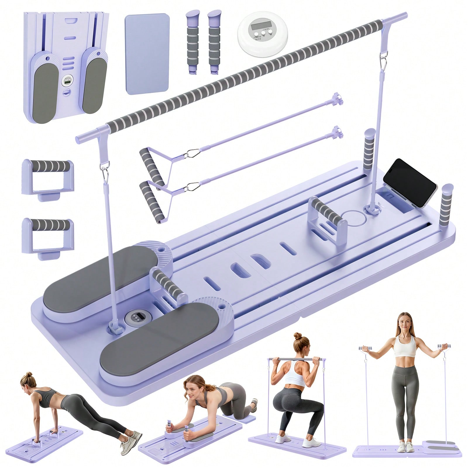 Pilates & Yoga En Talavera Raquel Díaz - Reformer do pilatesu z drążkiem, deska