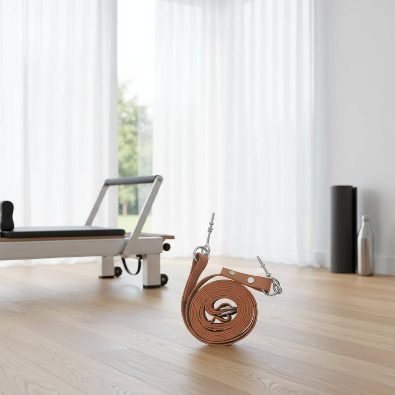 Pasek do Reformera z Podwójną  – Pilates & Yoga En Talavera Raquel Díaz recenzja i cena